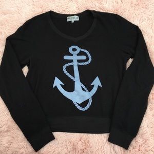 Wildfox Baggy Vneck Anchor Jumper